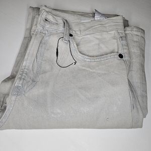 Zara Light Gray Sheen Denim With Touch Of Blue